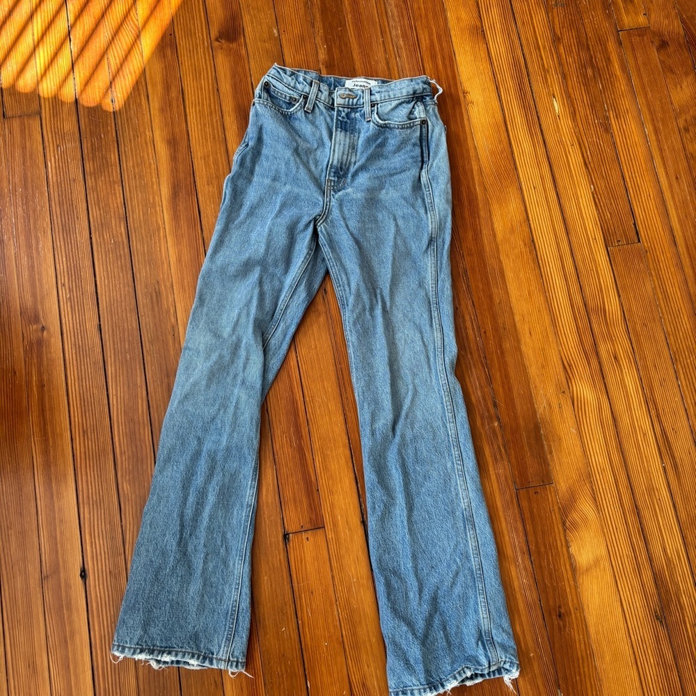 Reformation Georgia High Rise Flare Jeans Size 24 - Picture 4 of 10